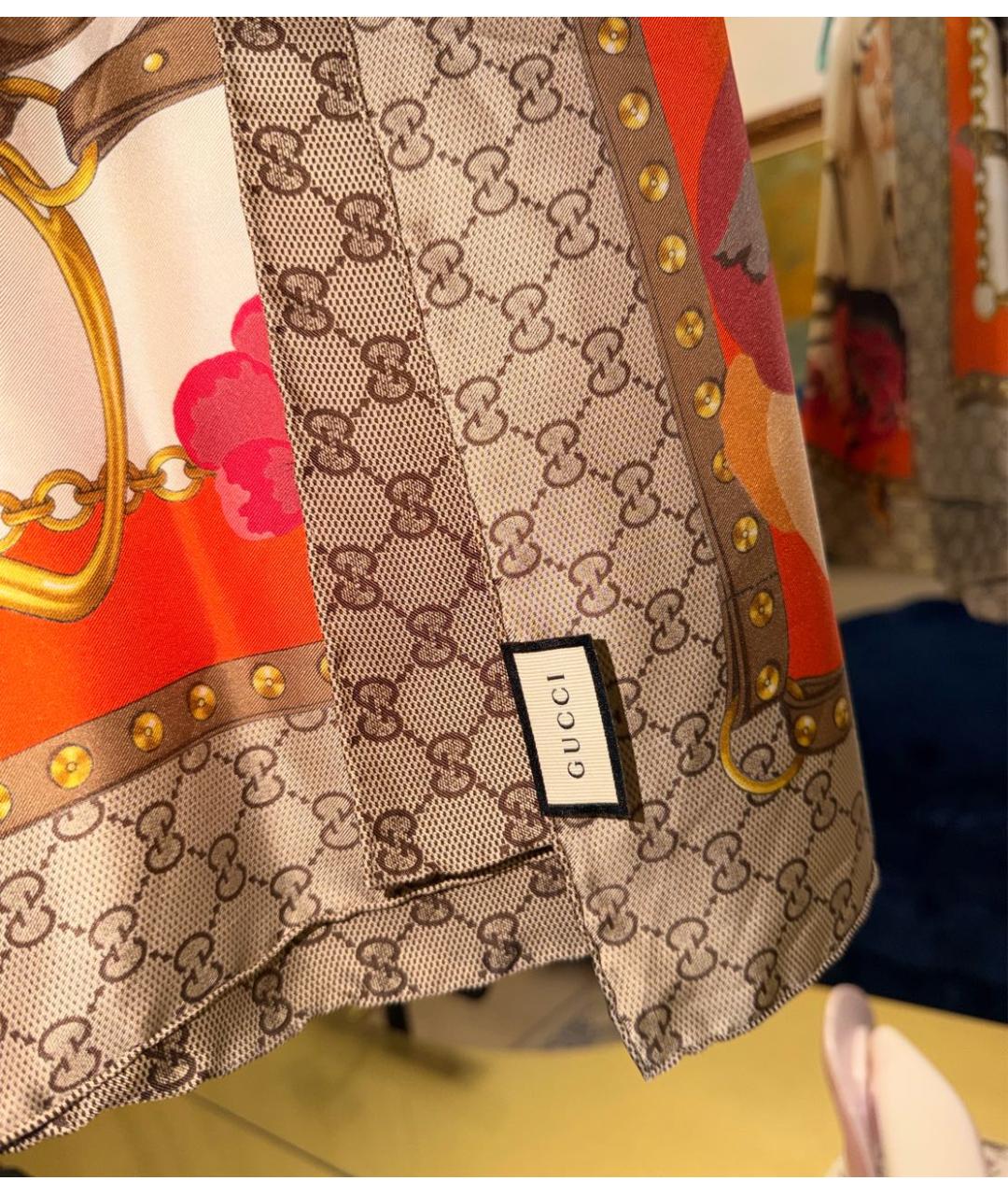 GUCCI Мульти шелковый платок, фото 5