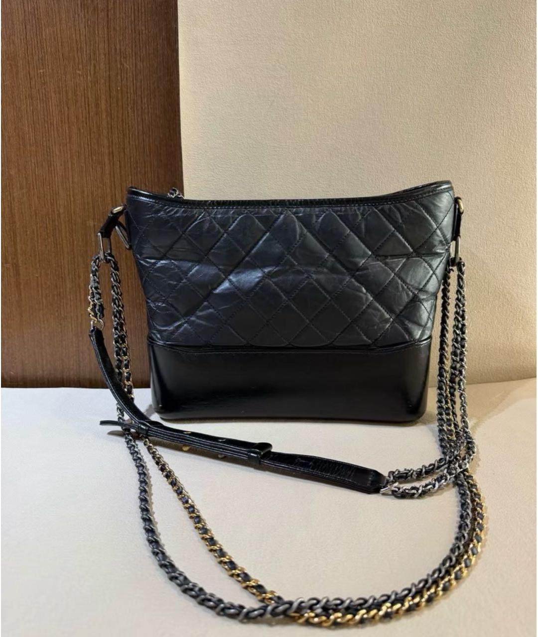 CHANEL Черная кожаная сумка через плечо, фото 3