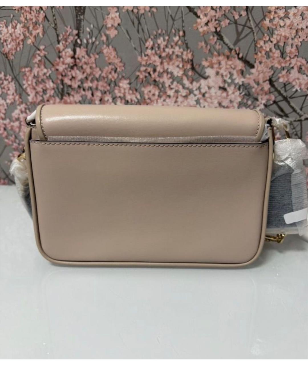 MICHAEL KORS Бежевая кожаная сумка через плечо, фото 3