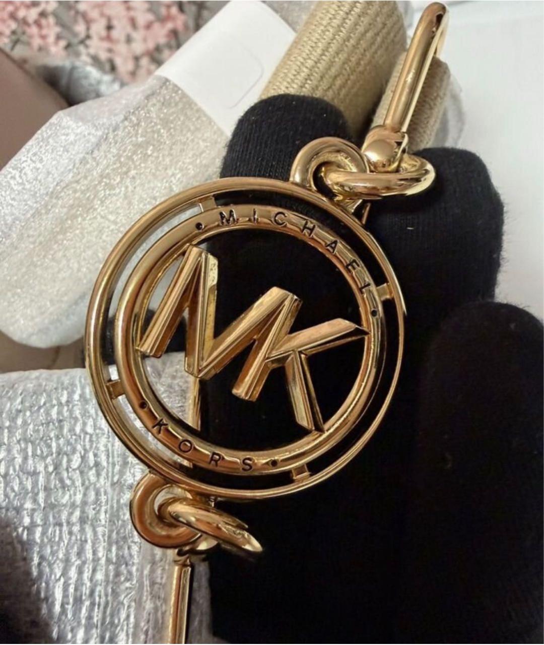 MICHAEL KORS Бежевая кожаная сумка через плечо, фото 4