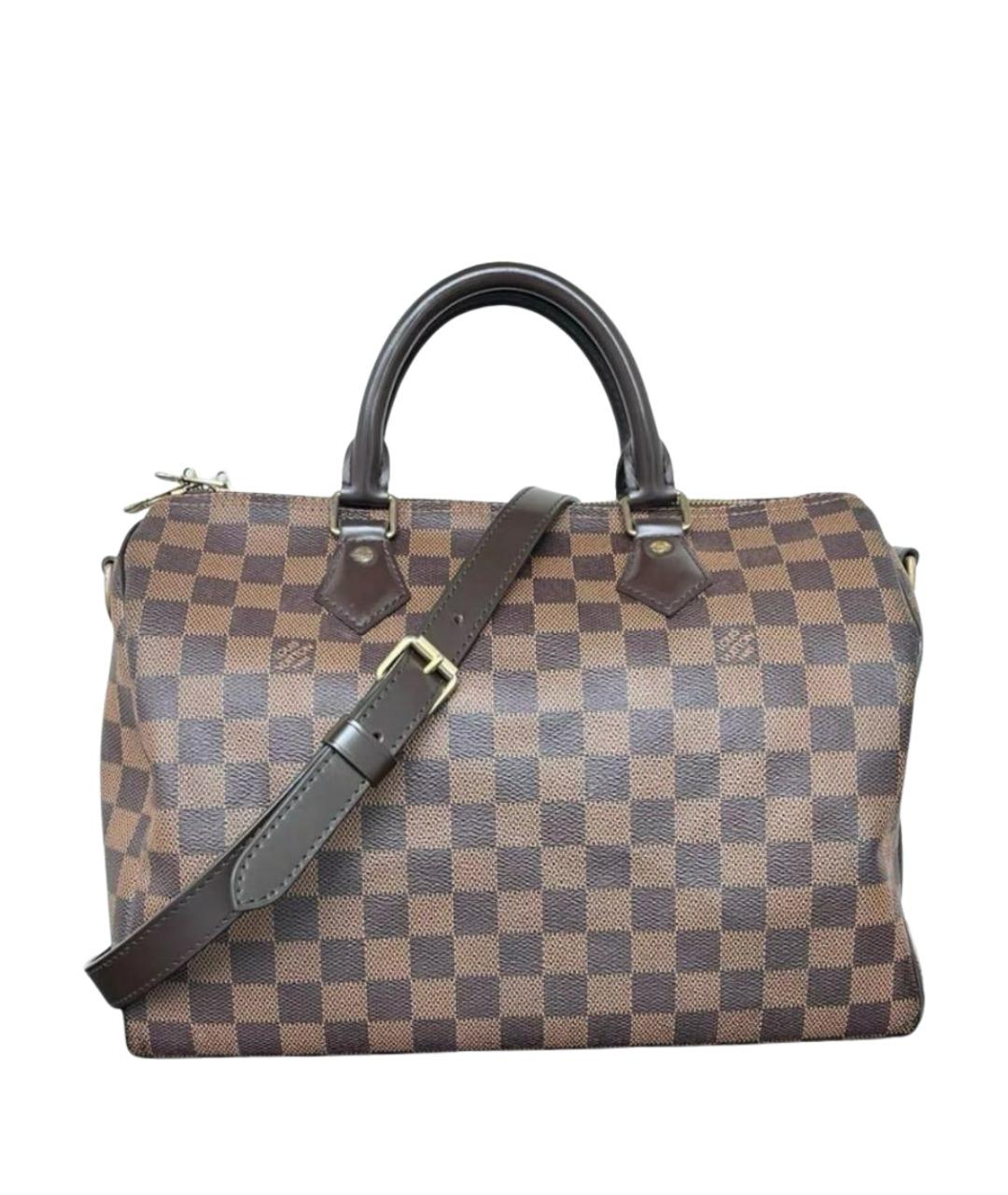 LOUIS VUITTON Коричневая сумка с короткими ручками из канвы, фото 1