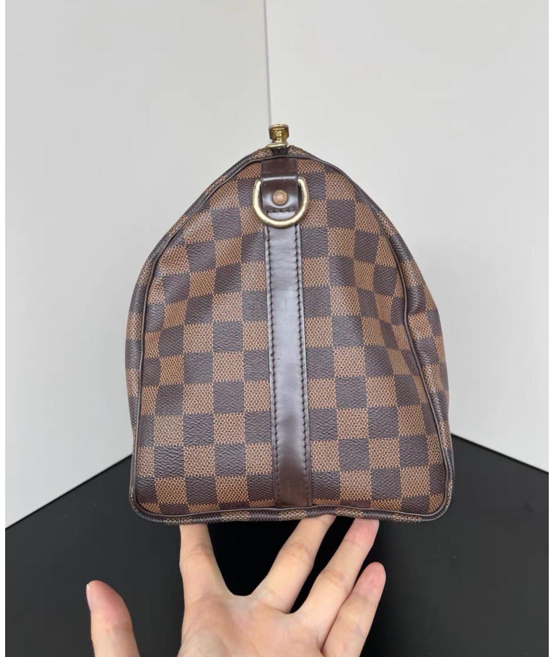 LOUIS VUITTON Коричневая сумка с короткими ручками из канвы, фото 4