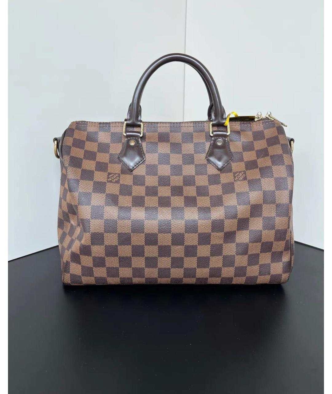 LOUIS VUITTON Коричневая сумка с короткими ручками из канвы, фото 3