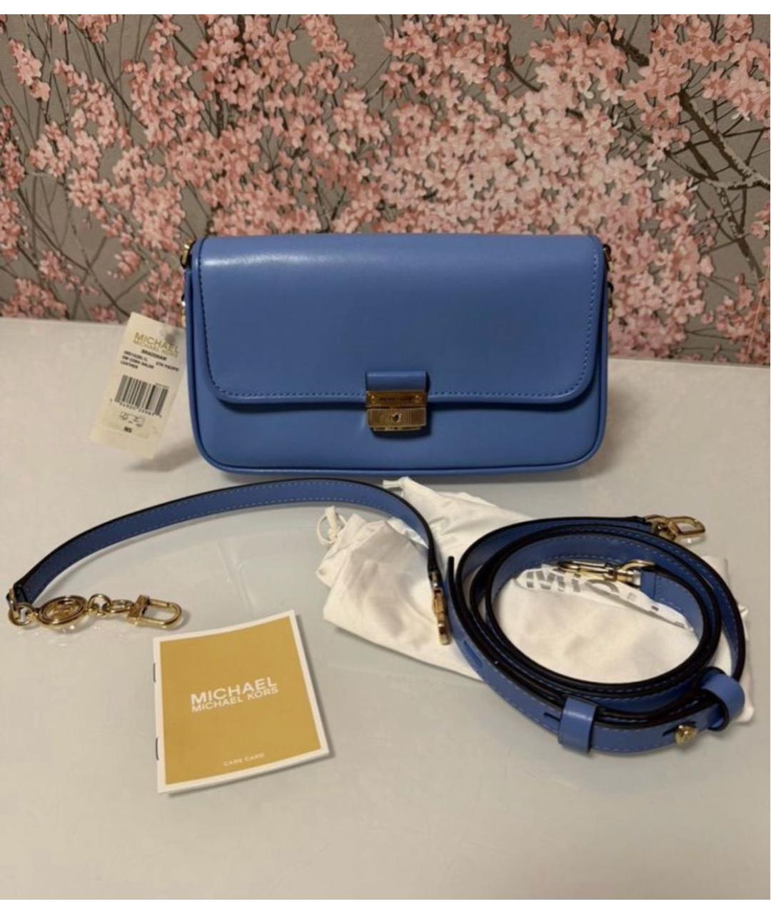 MICHAEL KORS Синяя кожаная сумка через плечо, фото 8