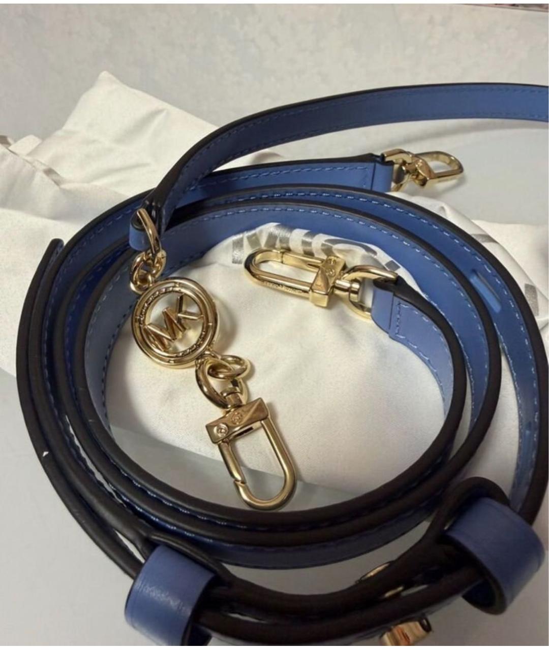 MICHAEL KORS Синяя кожаная сумка через плечо, фото 5