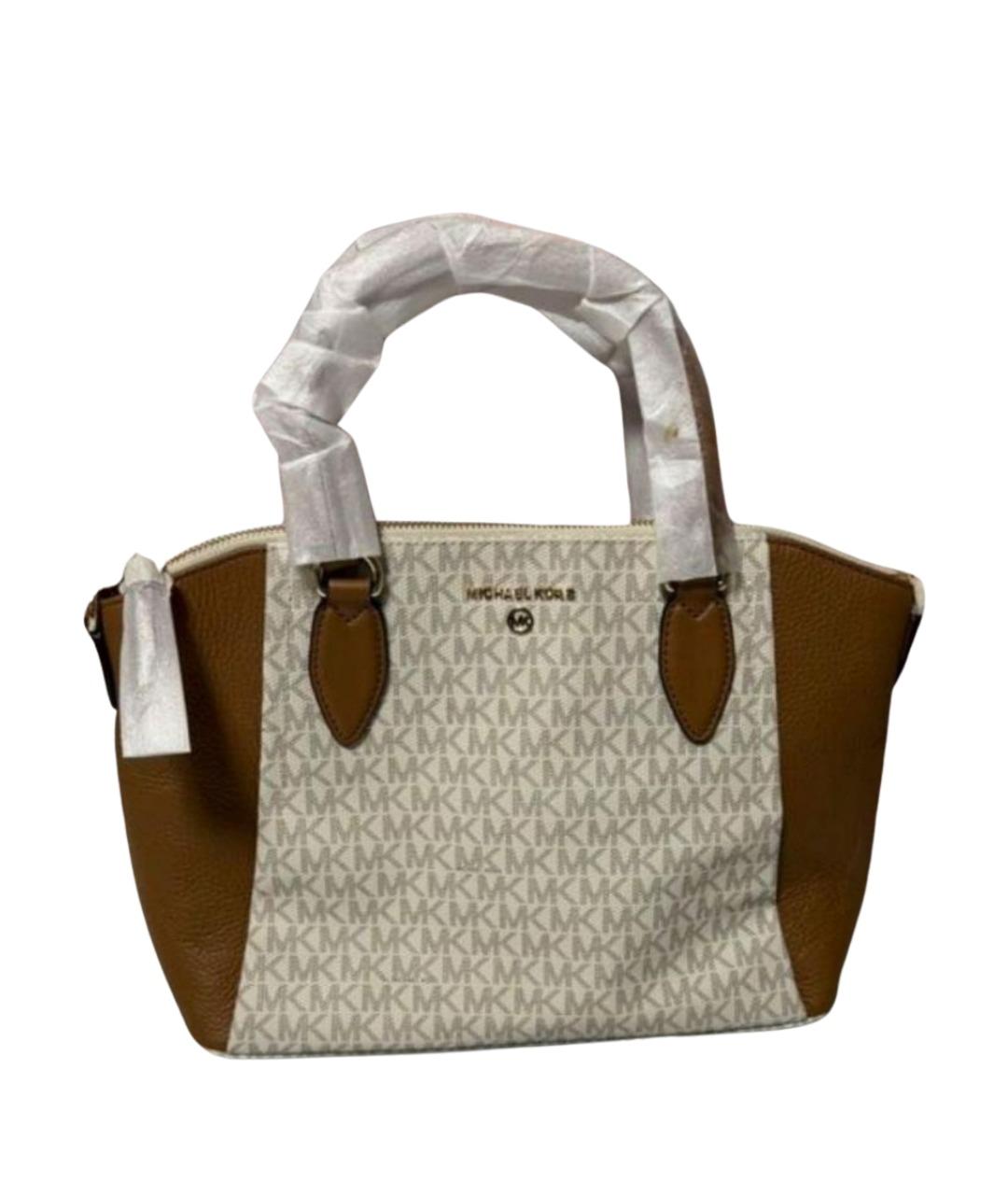 MICHAEL KORS Коричневая сумка с короткими ручками из канвы, фото 1