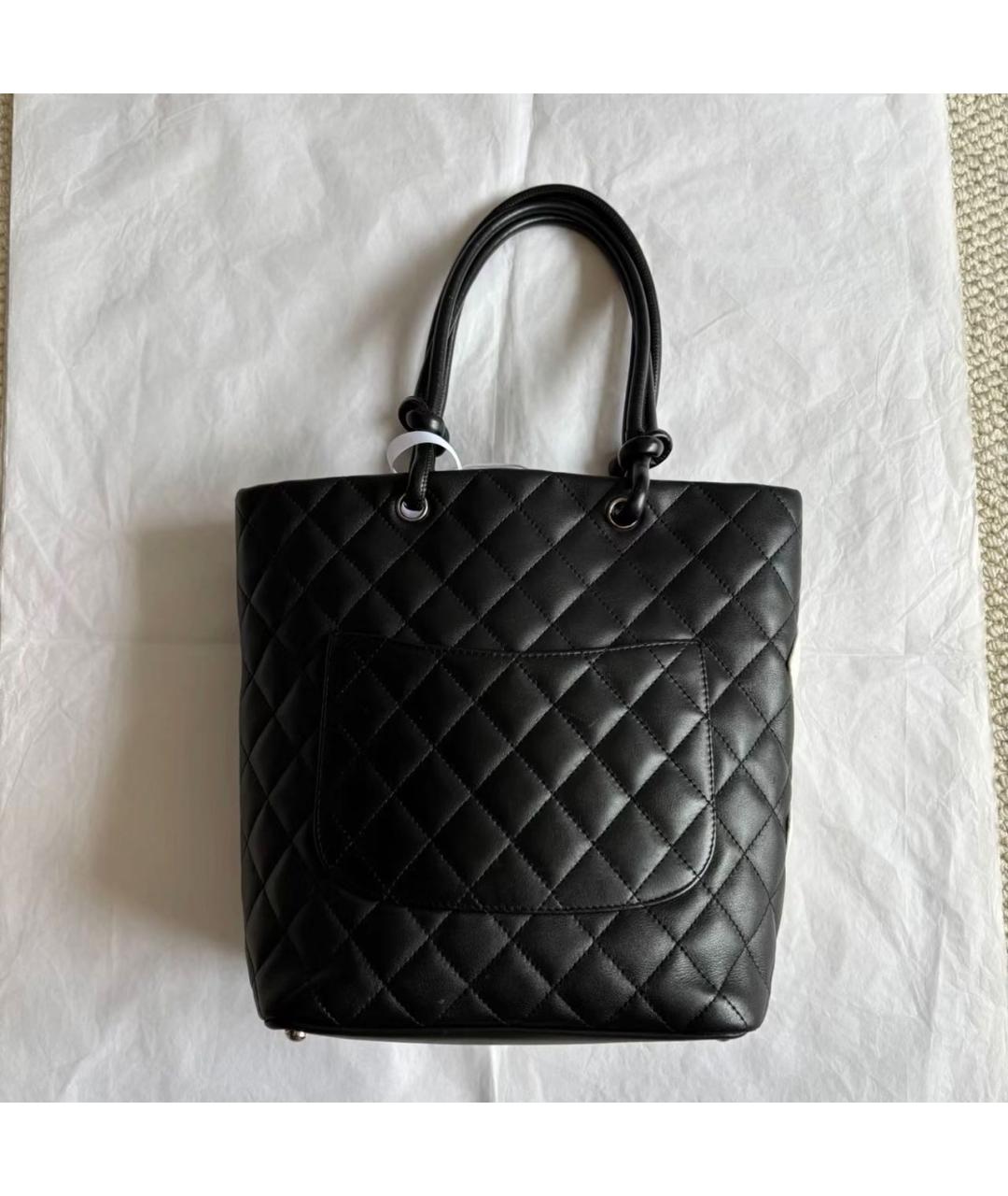 CHANEL Черная кожаная сумка тоут, фото 2