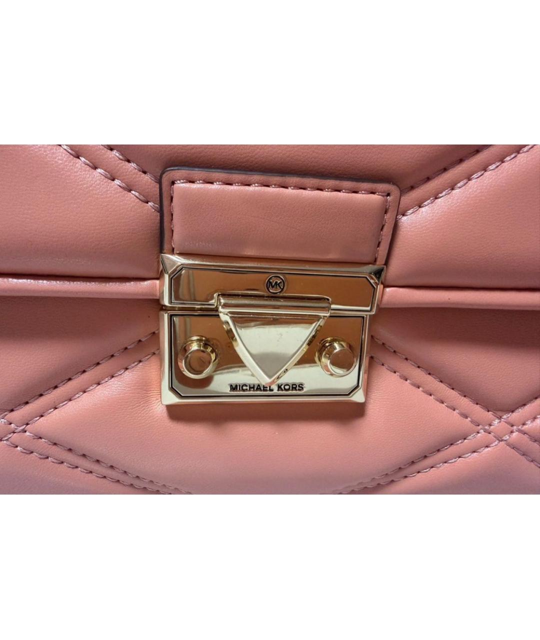MICHAEL KORS Коралловая сумка через плечо из искусственной кожи, фото 5
