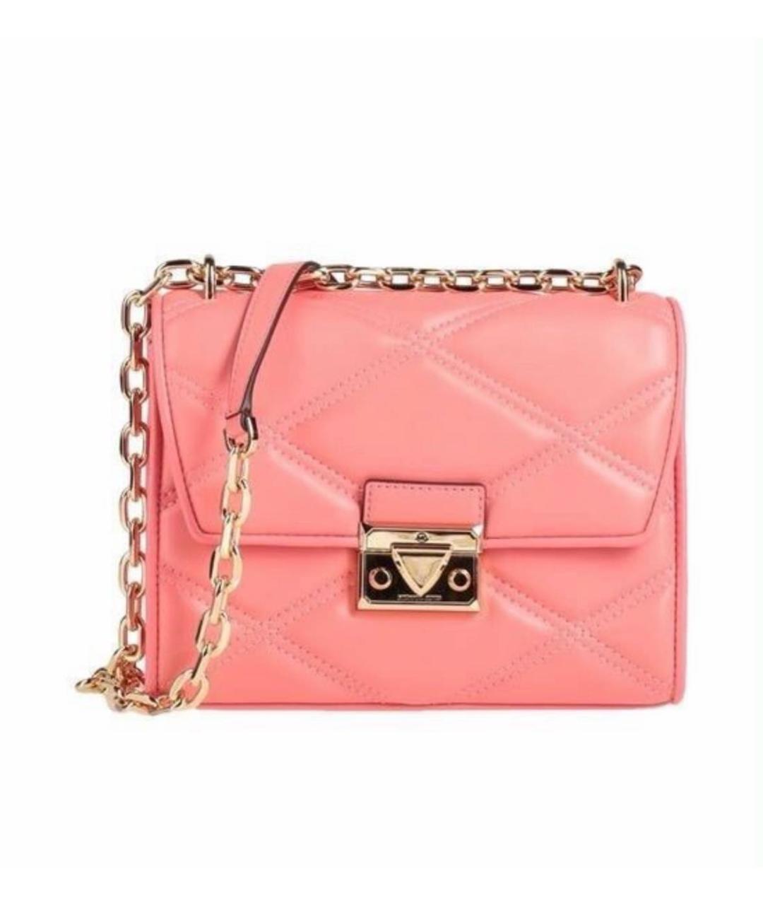 MICHAEL KORS Коралловая сумка через плечо из искусственной кожи, фото 9