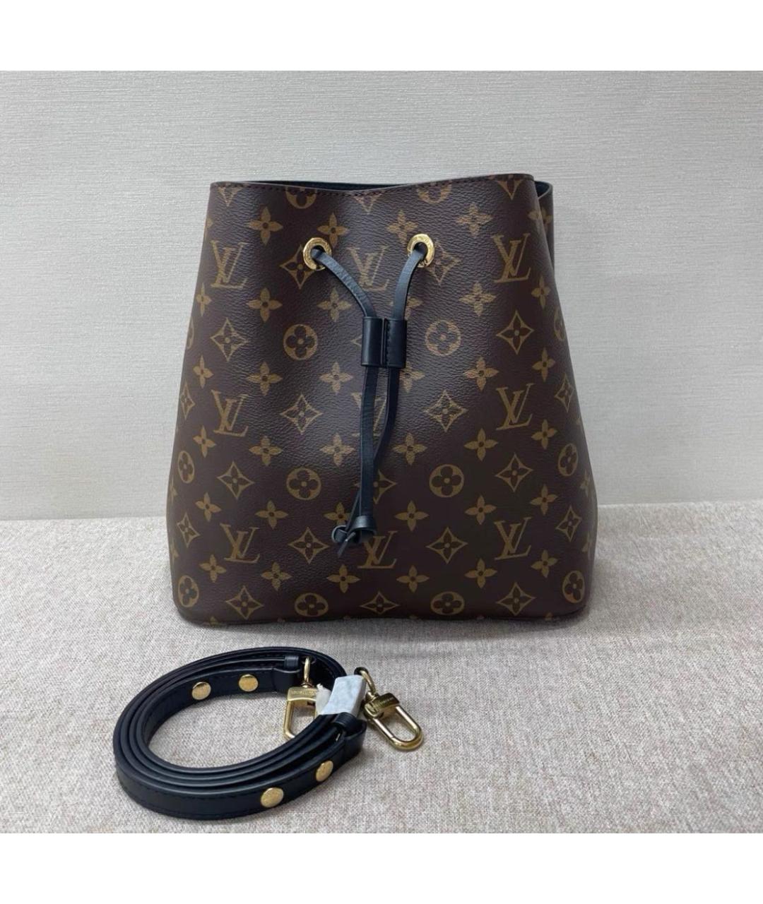 LOUIS VUITTON Коричневая сумка через плечо из канвы, фото 2