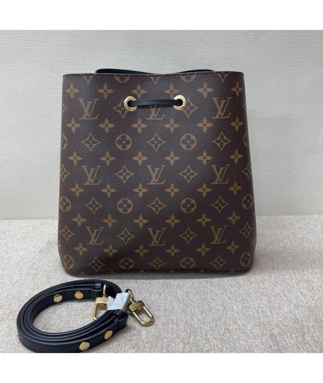 LOUIS VUITTON Коричневая сумка через плечо из канвы, фото 3
