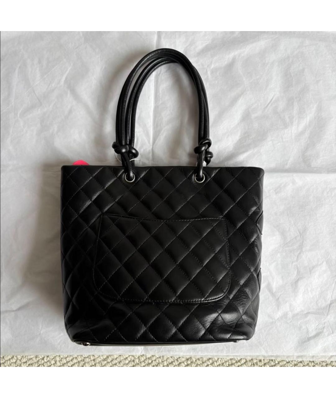 CHANEL Черная кожаная сумка тоут, фото 2