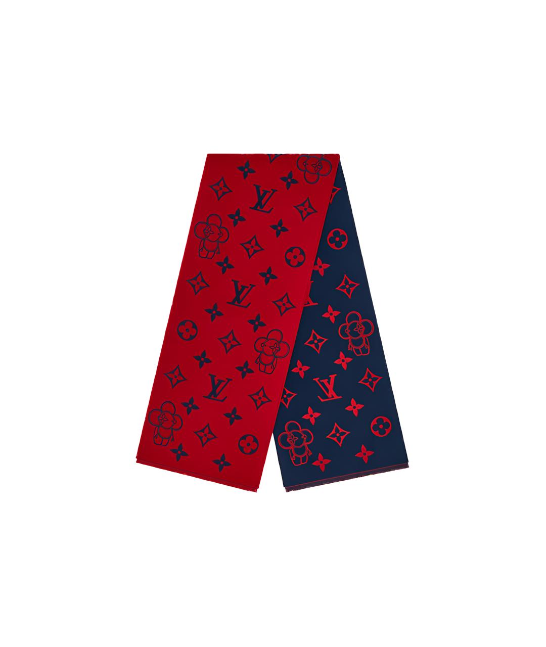 LOUIS VUITTON Красный шарф, фото 3