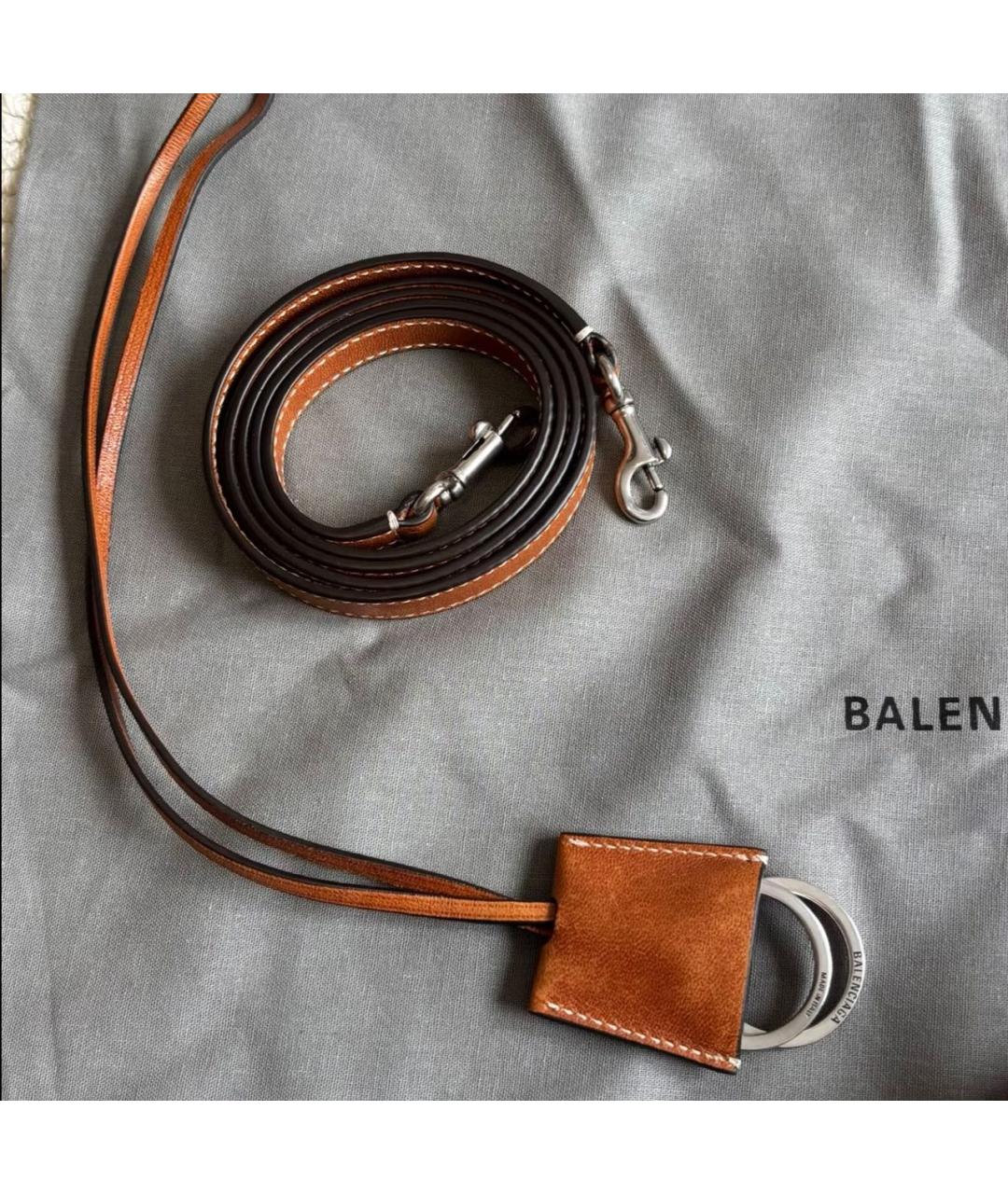 BALENCIAGA Коричневая кожаная сумка тоут, фото 5