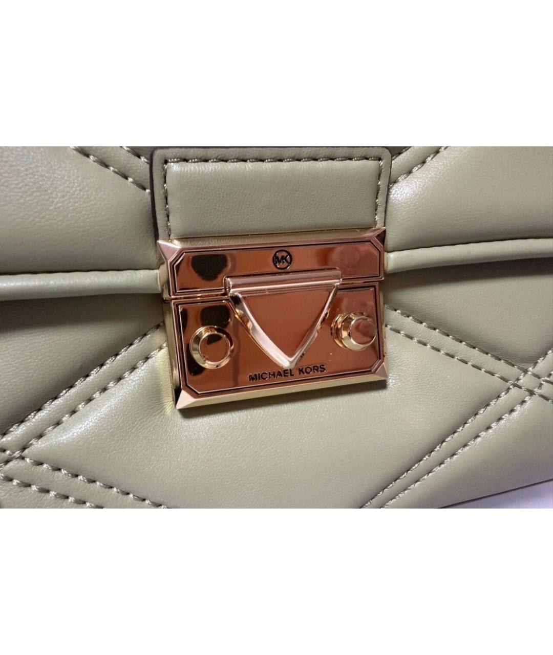 MICHAEL KORS Зеленая сумка через плечо из искусственной кожи, фото 5