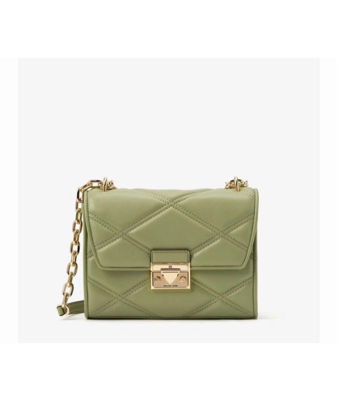 MICHAEL KORS Зеленая сумка через плечо из искусственной кожи, фото 9