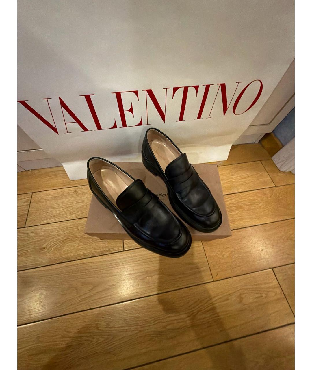 GIANVITO ROSSI Черные кожаные лоферы, фото 6