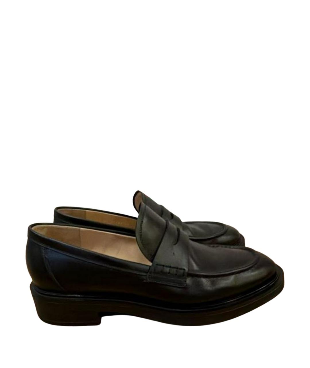 GIANVITO ROSSI Черные кожаные лоферы, фото 1