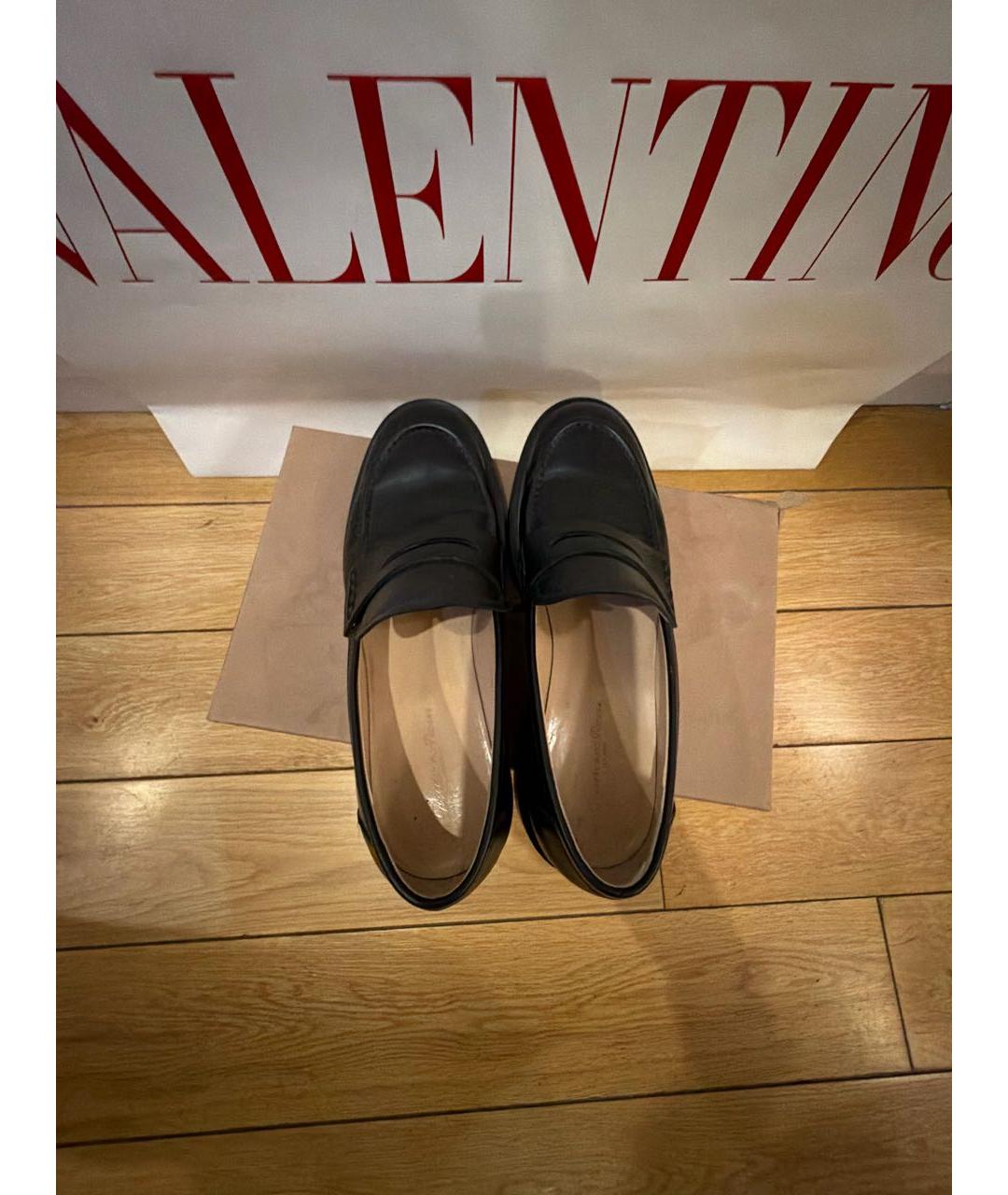 GIANVITO ROSSI Черные кожаные лоферы, фото 3