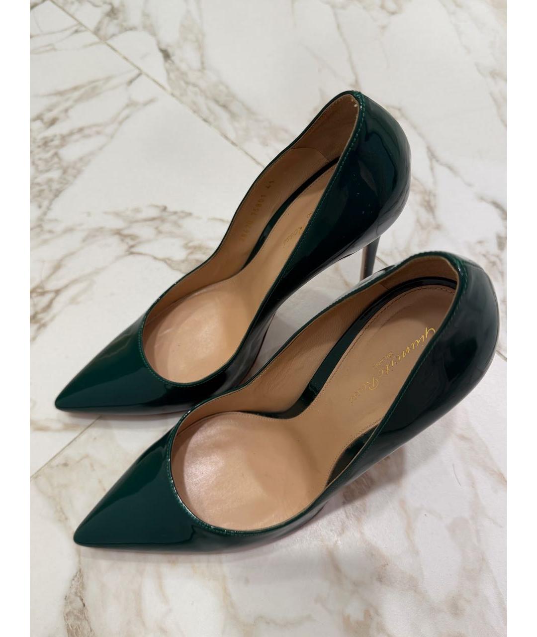 GIANVITO ROSSI Зеленые туфли из лакированной кожи, фото 6