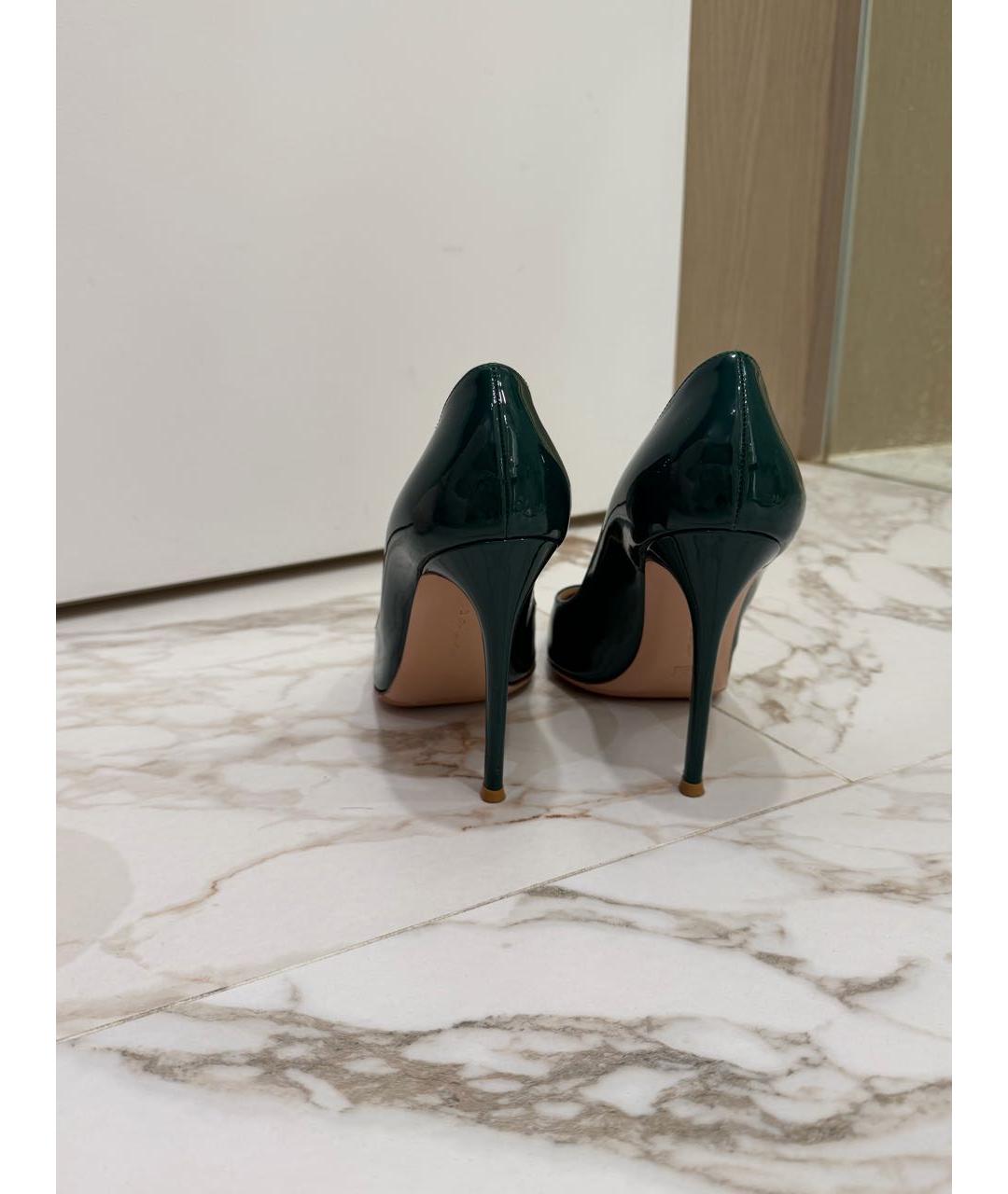 GIANVITO ROSSI Зеленые туфли из лакированной кожи, фото 3