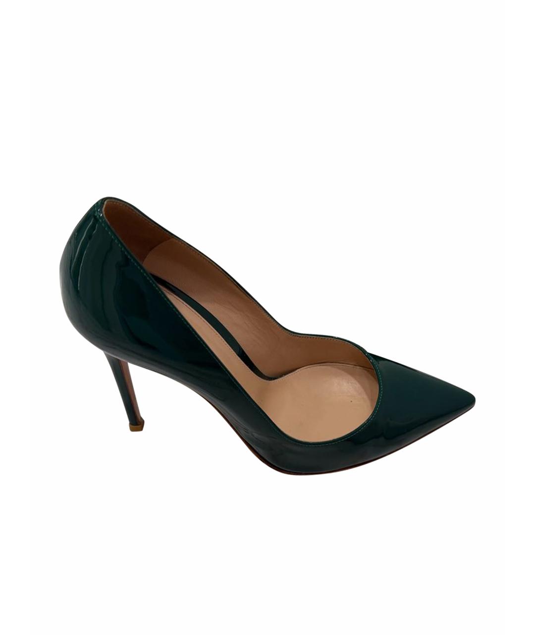 GIANVITO ROSSI Зеленые туфли из лакированной кожи, фото 1