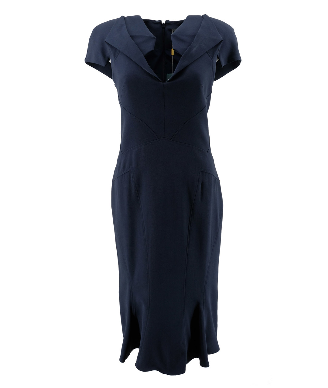 ZAC POSEN Темно-синее вискозное повседневное платье, фото 1