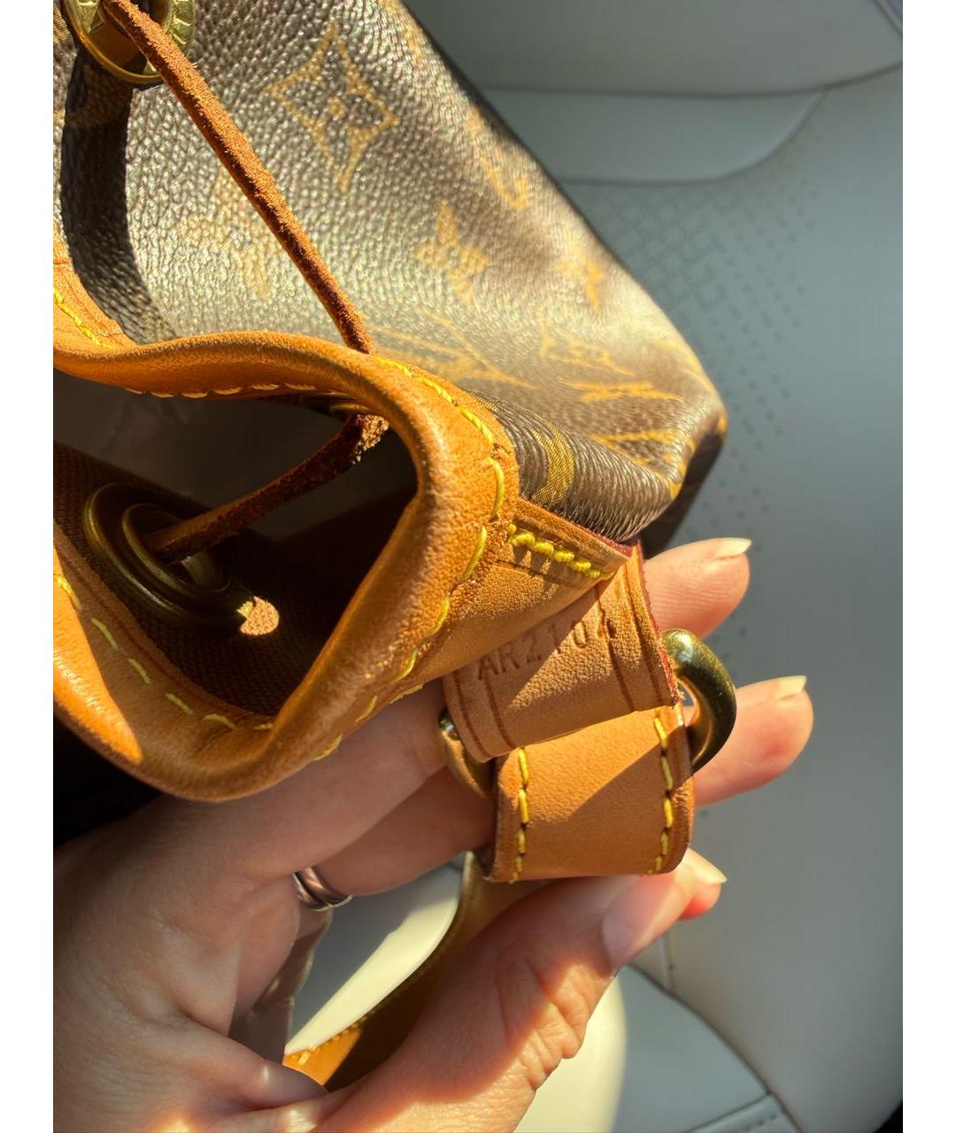 LOUIS VUITTON Коричневая сумка через плечо из канвы, фото 7
