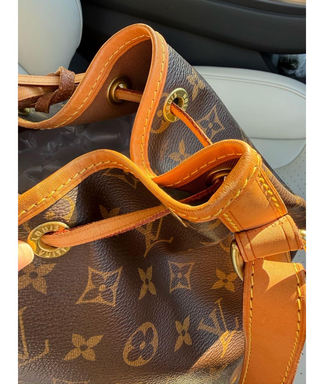 LOUIS VUITTON Коричневая сумка через плечо из канвы, фото 4