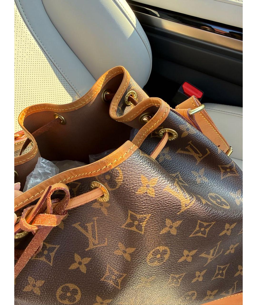 LOUIS VUITTON Коричневая сумка через плечо из канвы, фото 8