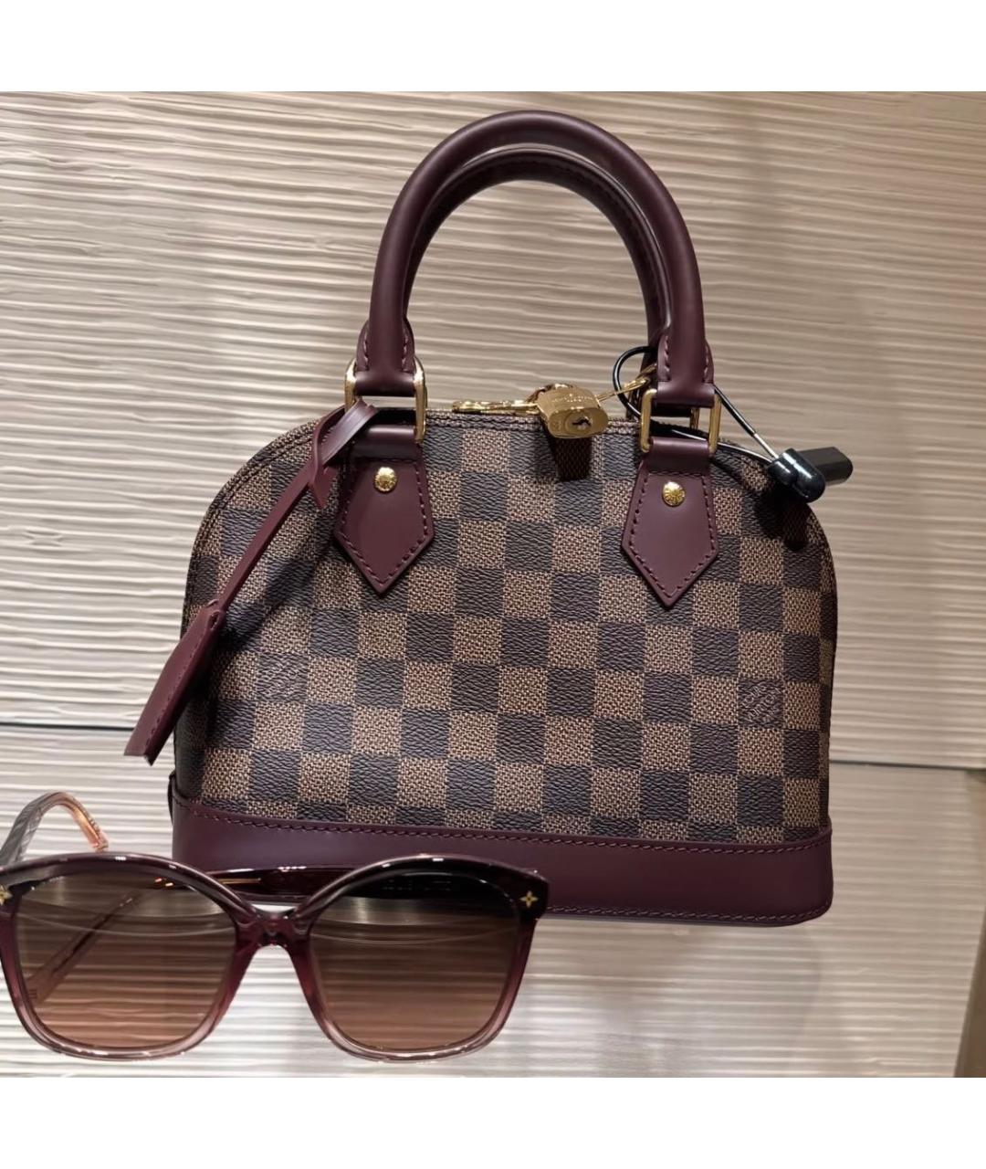LOUIS VUITTON Коричневая сумка с короткими ручками из канвы, фото 4