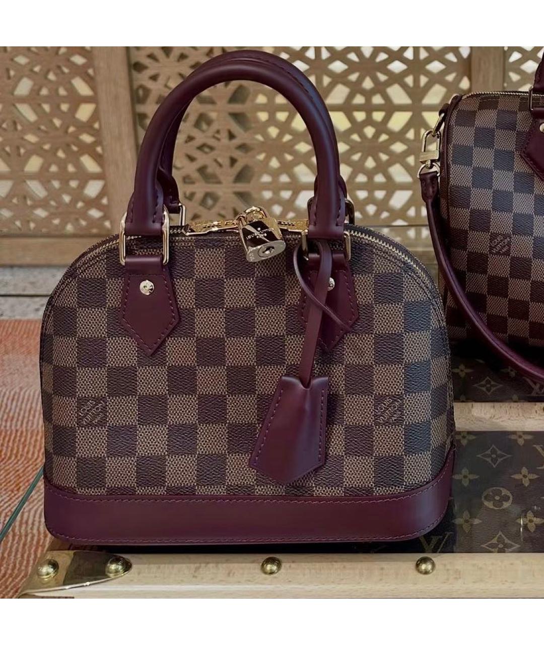 LOUIS VUITTON Коричневая сумка с короткими ручками из канвы, фото 2