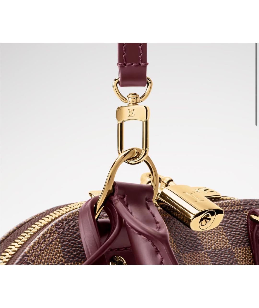 LOUIS VUITTON Коричневая сумка с короткими ручками из канвы, фото 7