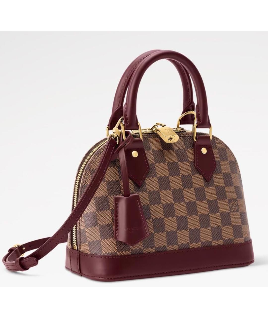 LOUIS VUITTON Коричневая сумка с короткими ручками из канвы, фото 6