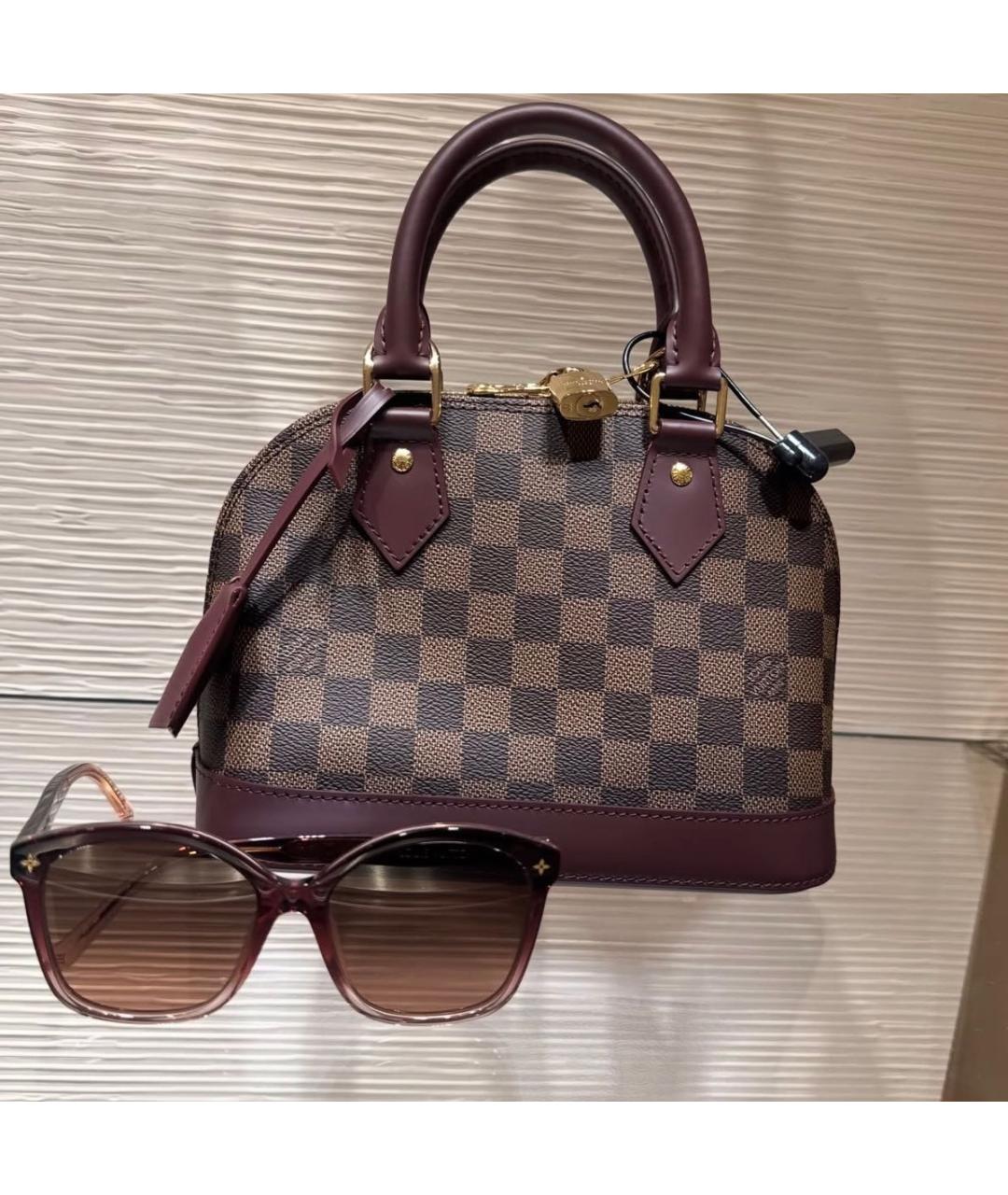 LOUIS VUITTON Коричневая сумка с короткими ручками из канвы, фото 8