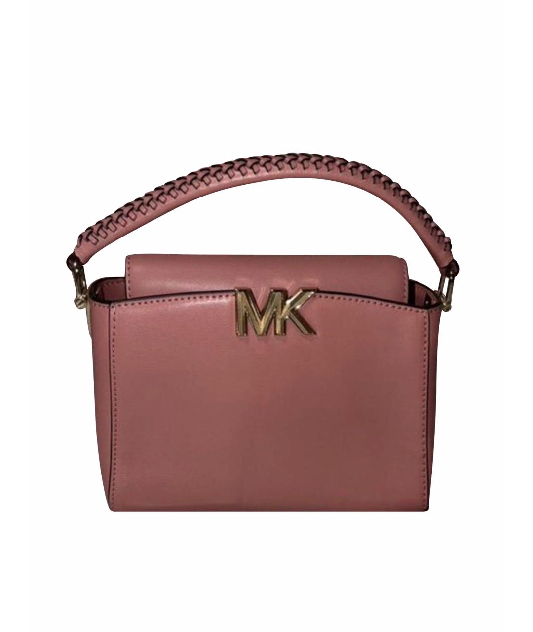 MICHAEL KORS Розовая кожаная сумка с короткими ручками, фото 1