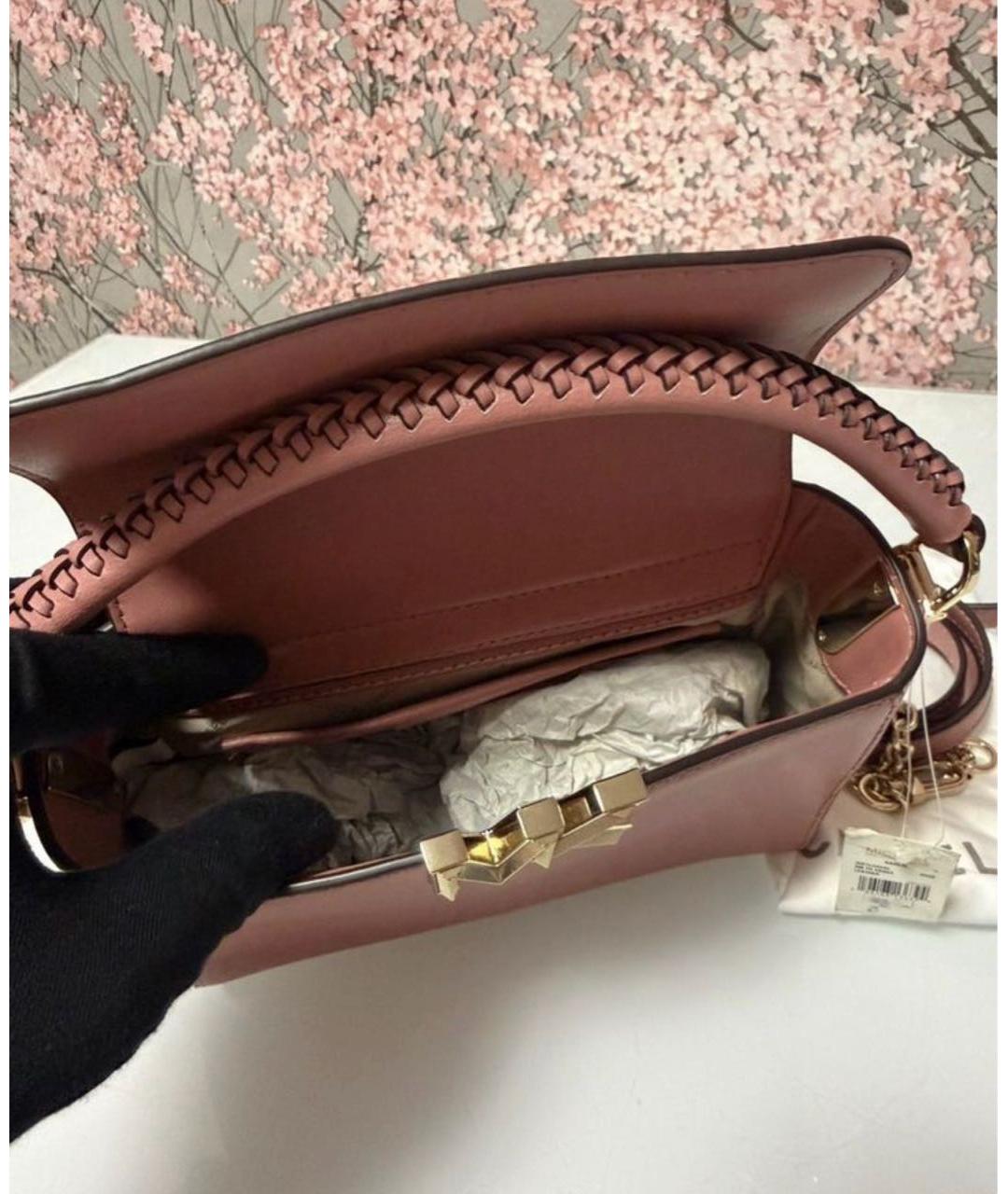 MICHAEL KORS Розовая кожаная сумка с короткими ручками, фото 4