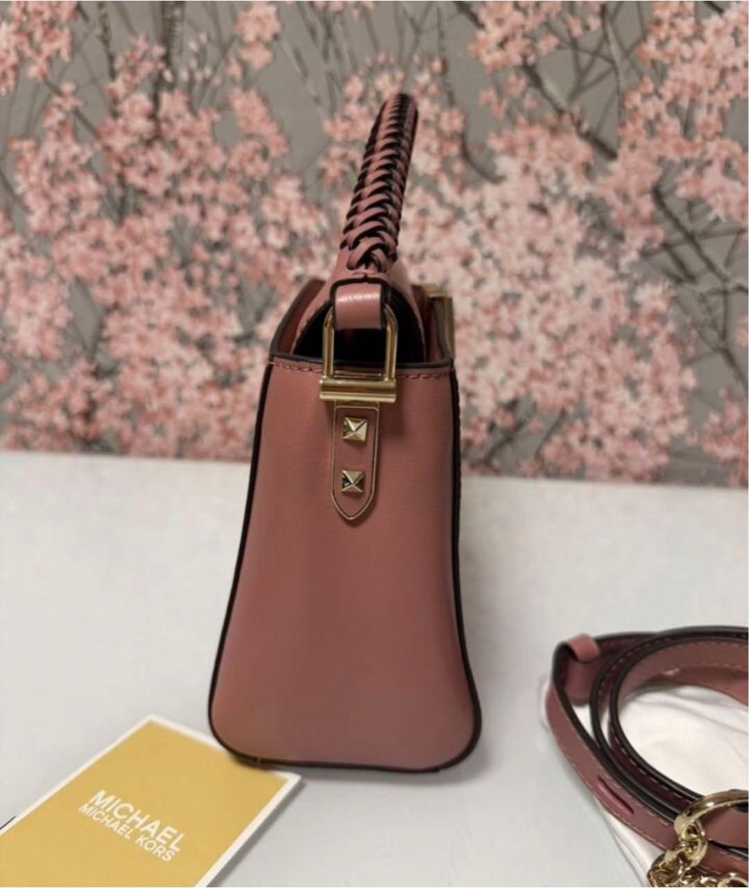 MICHAEL KORS Розовая кожаная сумка с короткими ручками, фото 2