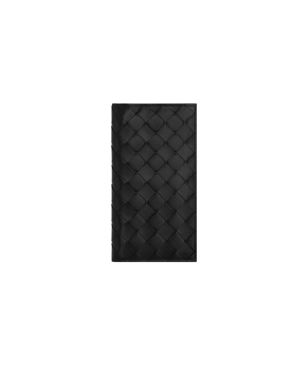 BOTTEGA VENETA Черный кожаный кошелек, фото 3