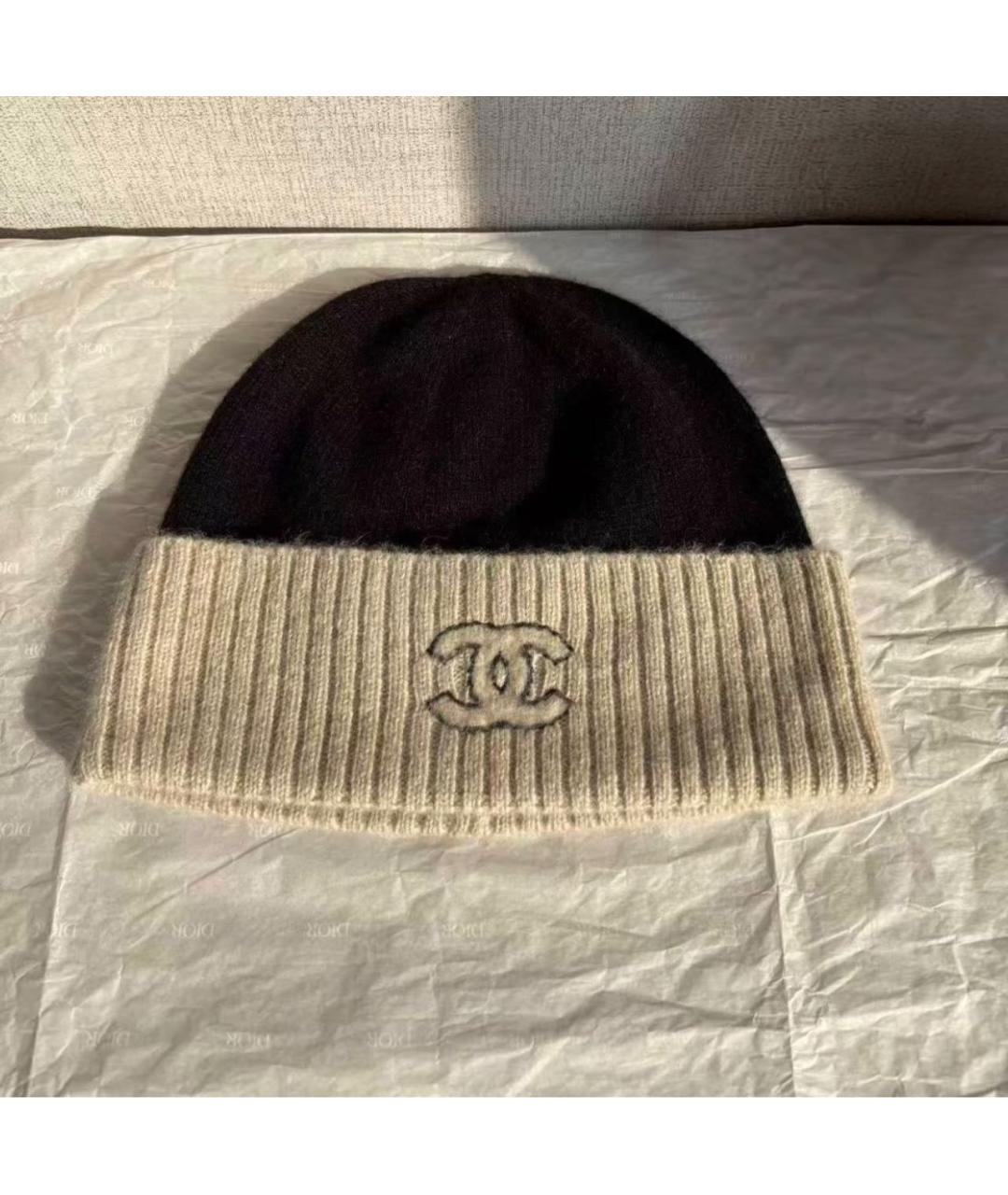 CHANEL Бежевая кашемировая шапка, фото 4