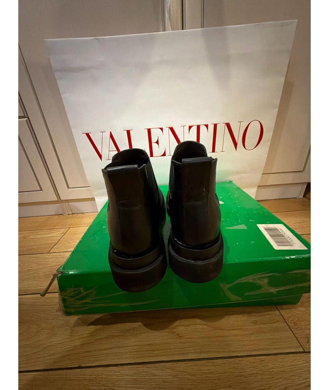 BOTTEGA VENETA Черные кожаные ботинки, фото 4