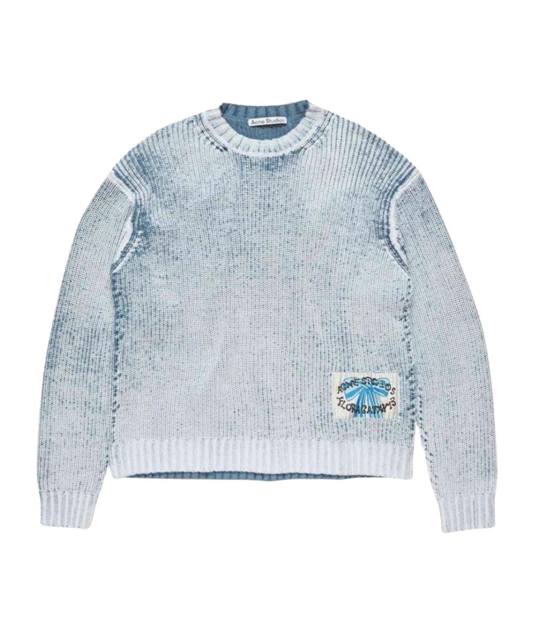 ACNE STUDIOS Голубой хлопковый джемпер / свитер, фото 1