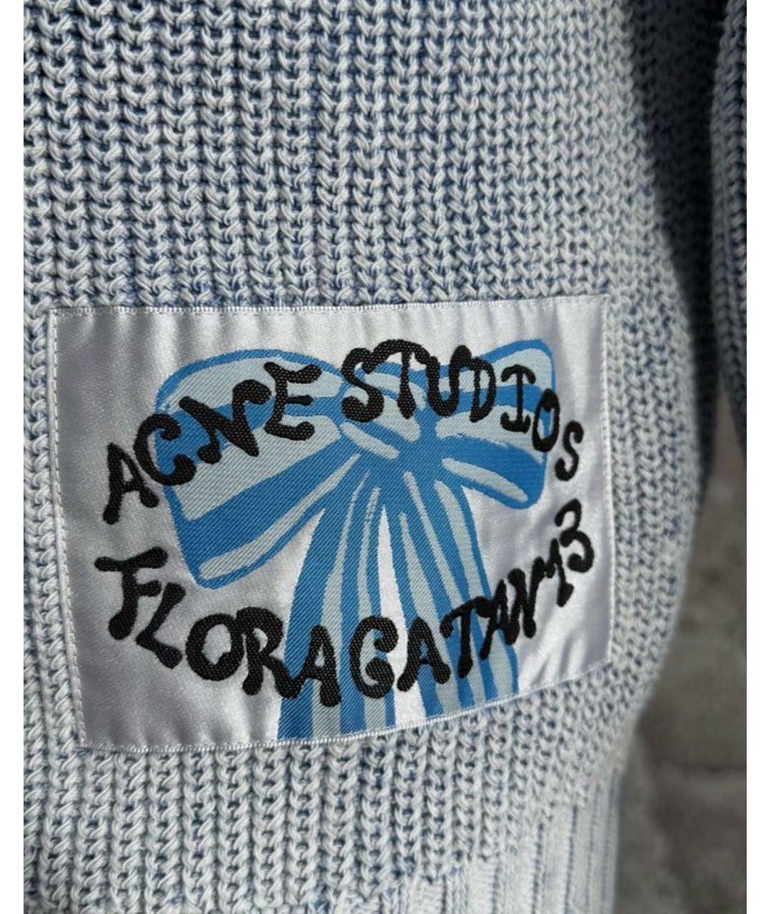 ACNE STUDIOS Голубой хлопковый джемпер / свитер, фото 8
