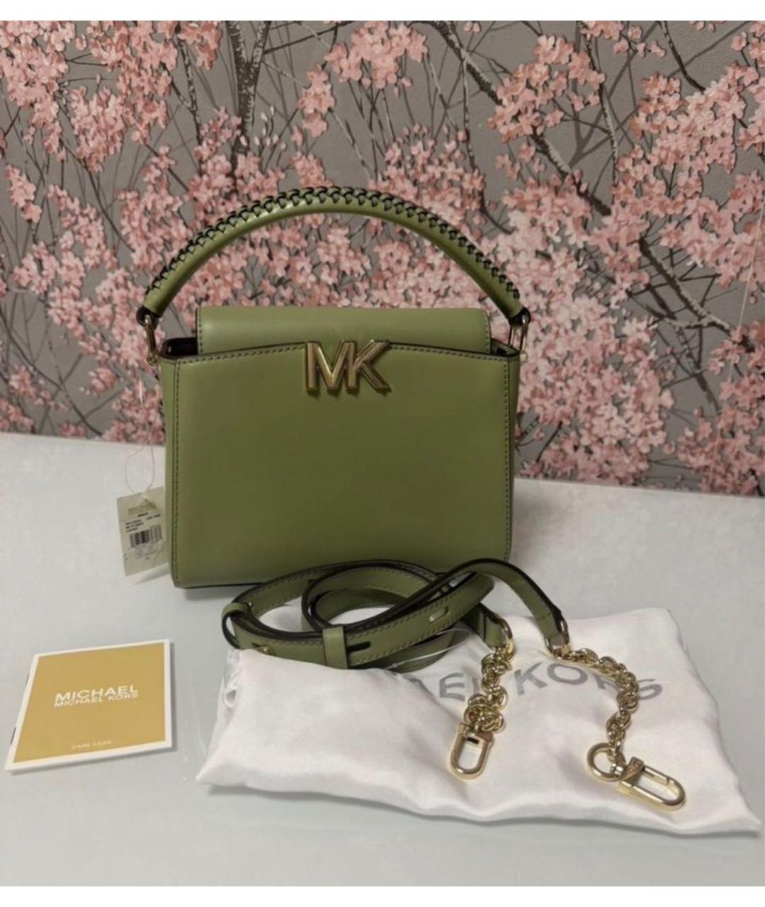 MICHAEL KORS Зеленая кожаная сумка с короткими ручками, фото 9