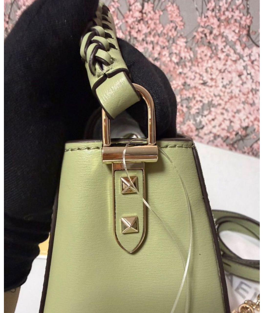 MICHAEL KORS Зеленая кожаная сумка с короткими ручками, фото 2