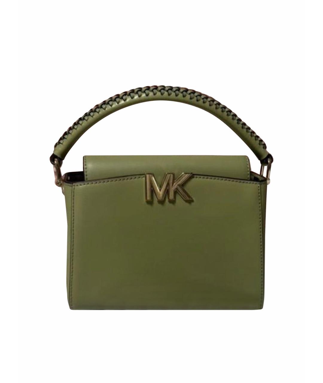 MICHAEL KORS Зеленая кожаная сумка с короткими ручками, фото 1