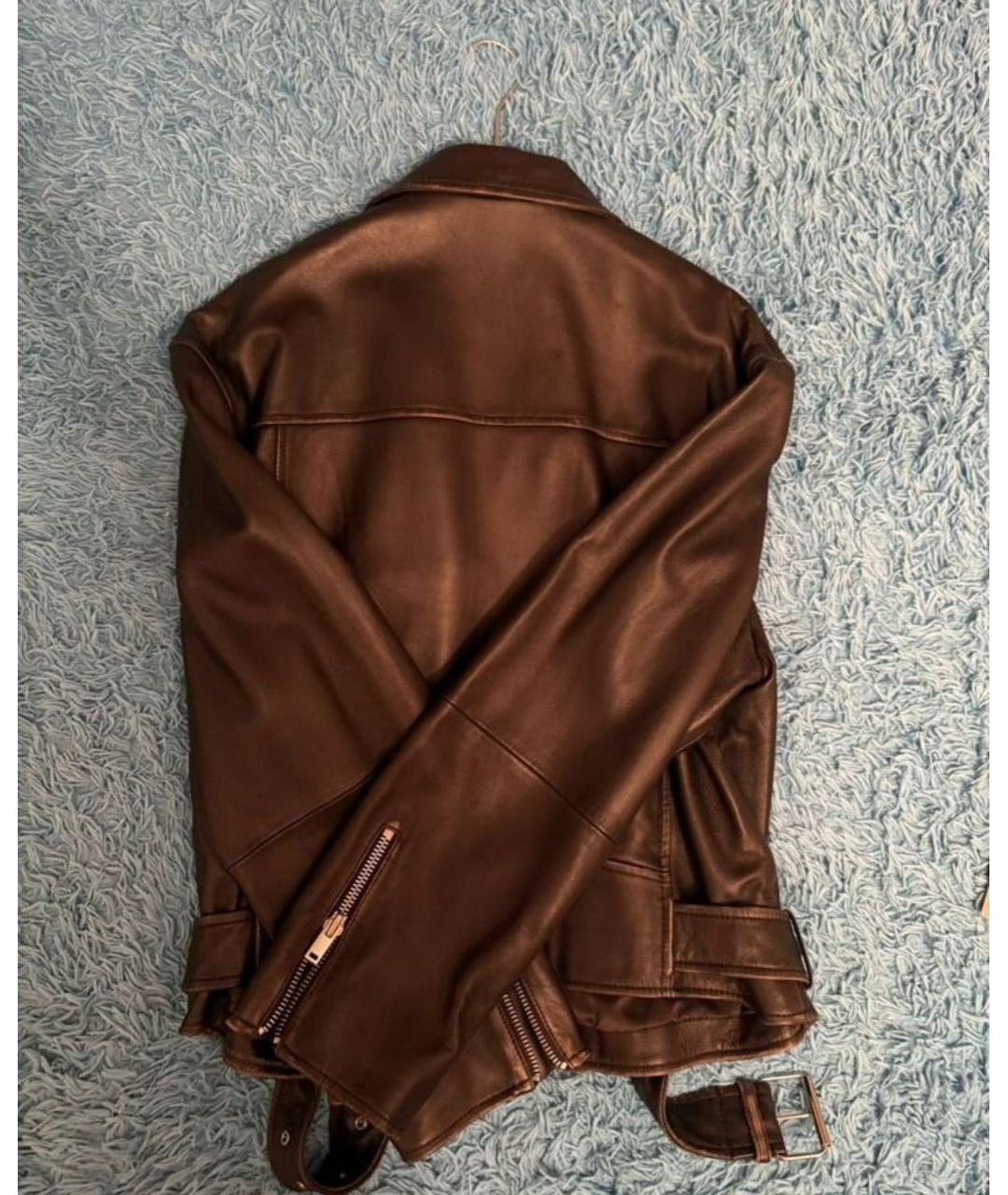 MAX MARA Черная кожаная куртка, фото 3