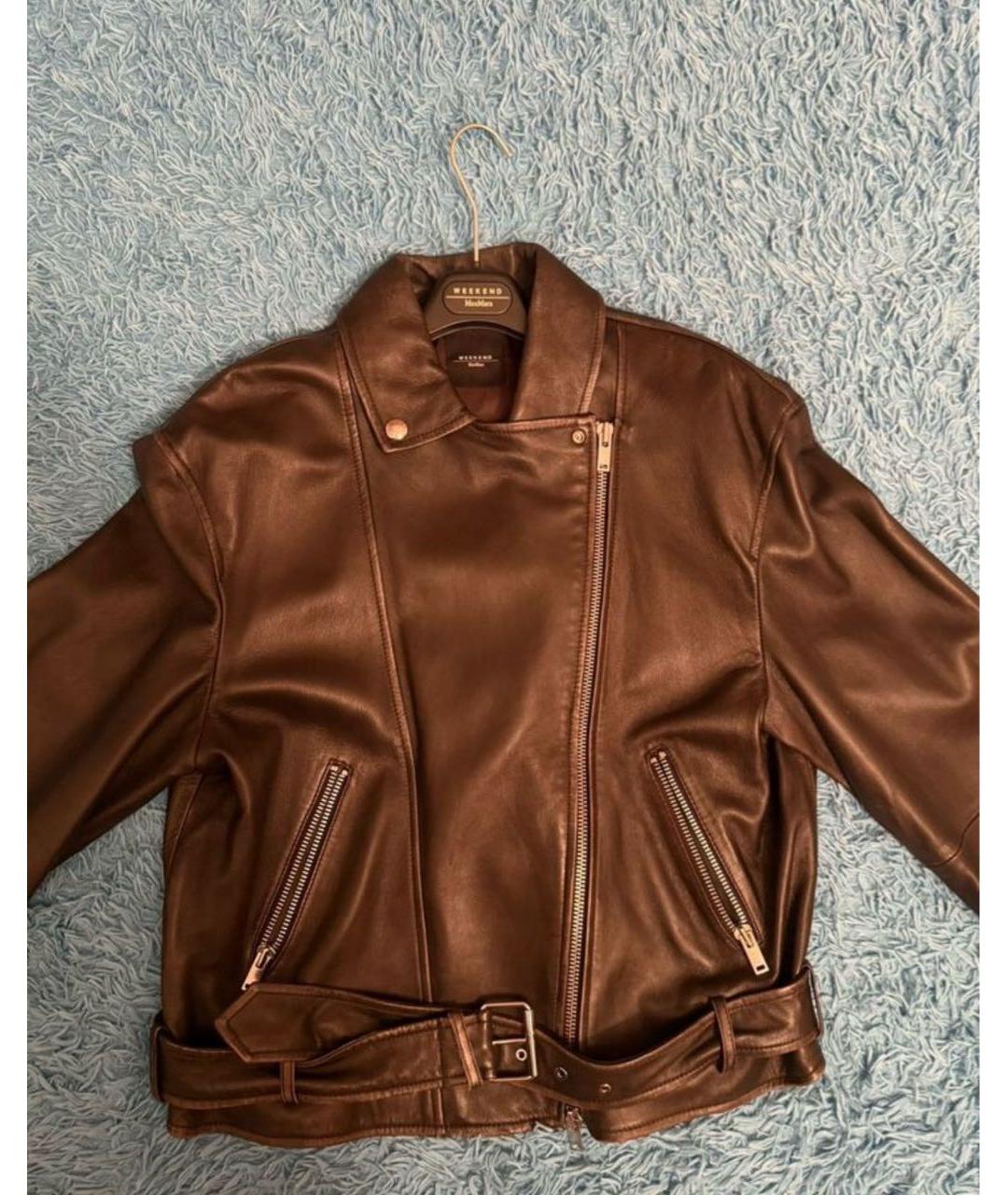 MAX MARA Черная кожаная куртка, фото 2