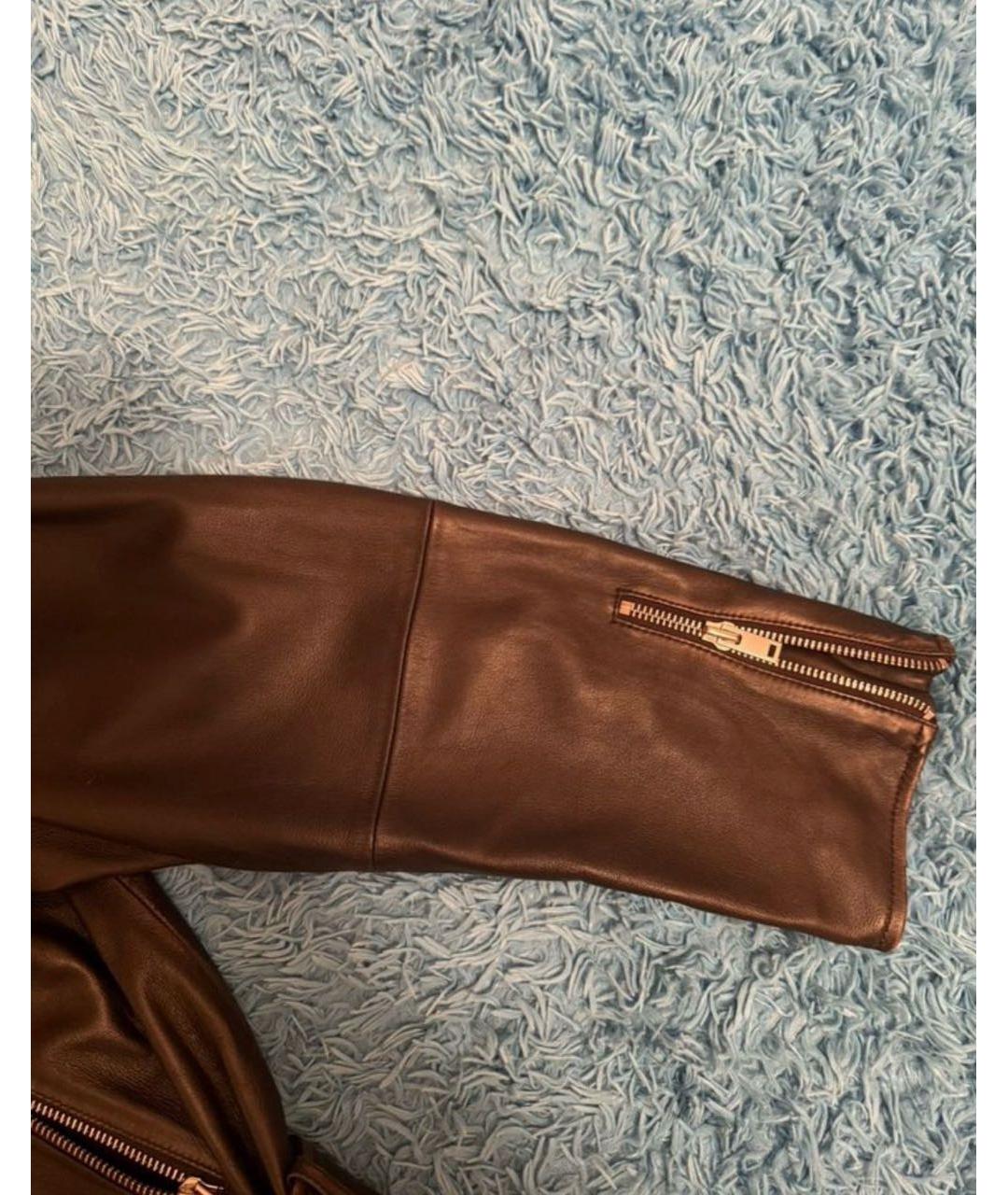 MAX MARA Черная кожаная куртка, фото 5