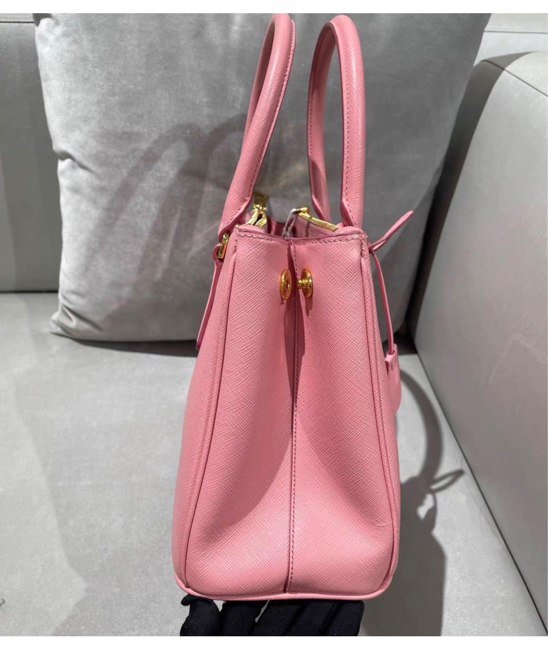 PRADA Розовая кожаная сумка через плечо, фото 4